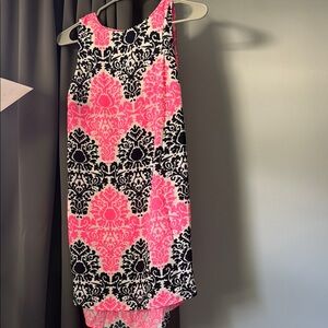 Monteau Pink and Black Patterned Dress